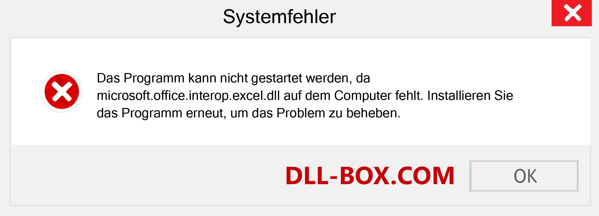 microsoft.office.interop.excel.dll-Datei fehlt?. Download für Windows 7, 8, 10 - Fix microsoft.office.interop.excel dll Missing Error unter Windows, Fotos, Bildern